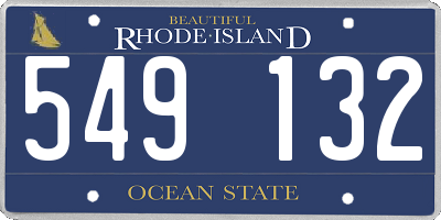 RI license plate 549132