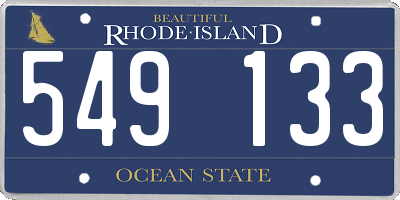 RI license plate 549133
