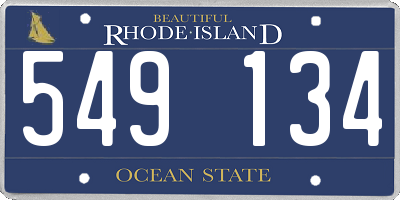 RI license plate 549134