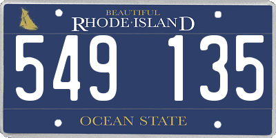 RI license plate 549135