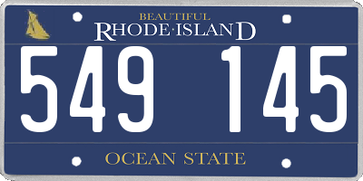 RI license plate 549145