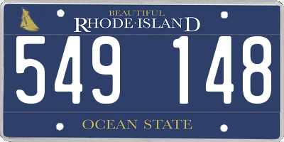 RI license plate 549148