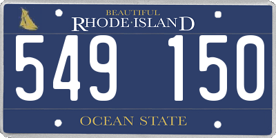 RI license plate 549150