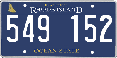 RI license plate 549152