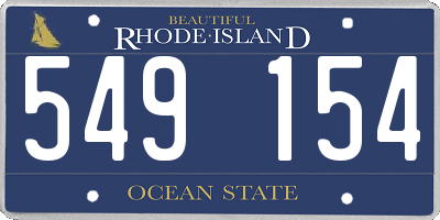 RI license plate 549154