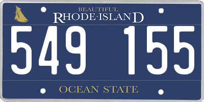RI license plate 549155