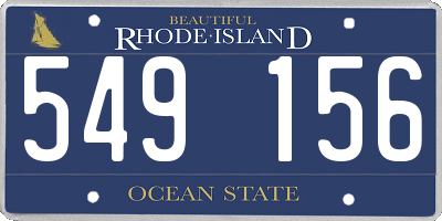 RI license plate 549156