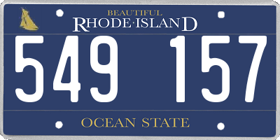 RI license plate 549157