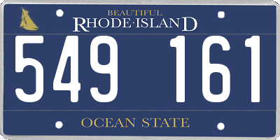 RI license plate 549161