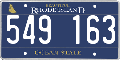 RI license plate 549163