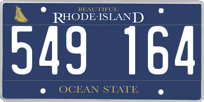 RI license plate 549164