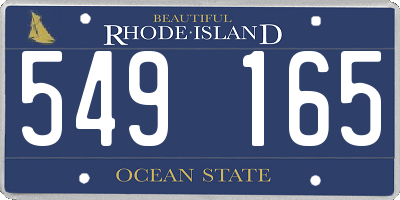 RI license plate 549165