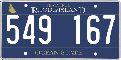 RI license plate 549167