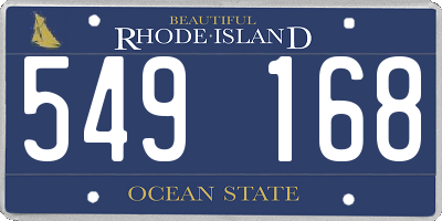 RI license plate 549168