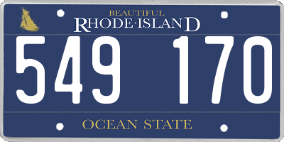 RI license plate 549170