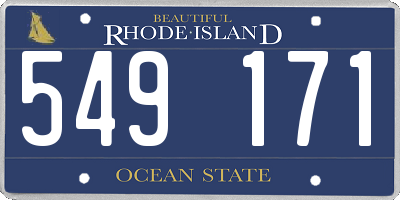 RI license plate 549171