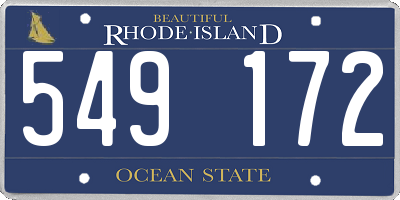 RI license plate 549172