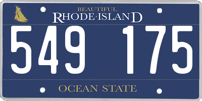 RI license plate 549175