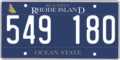 RI license plate 549180
