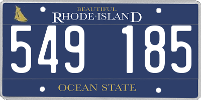 RI license plate 549185