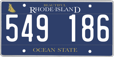 RI license plate 549186
