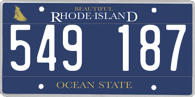 RI license plate 549187