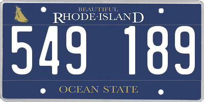 RI license plate 549189