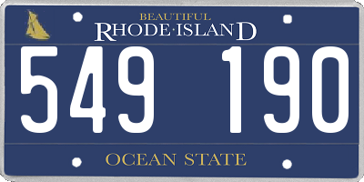 RI license plate 549190