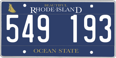 RI license plate 549193