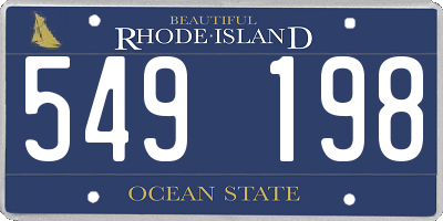 RI license plate 549198