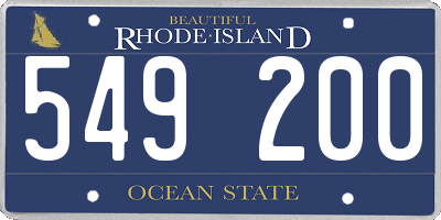 RI license plate 549200
