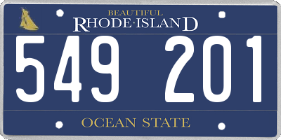 RI license plate 549201