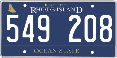 RI license plate 549208