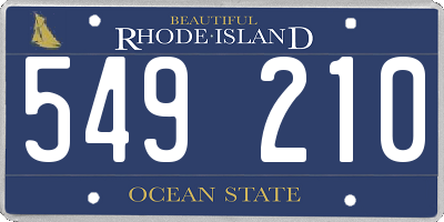 RI license plate 549210