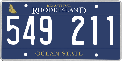 RI license plate 549211