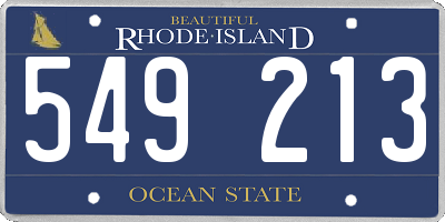 RI license plate 549213