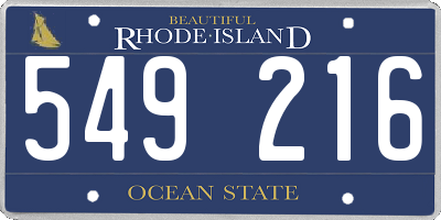 RI license plate 549216