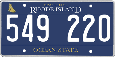 RI license plate 549220