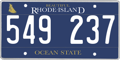 RI license plate 549237