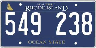 RI license plate 549238