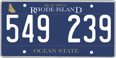 RI license plate 549239