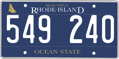 RI license plate 549240