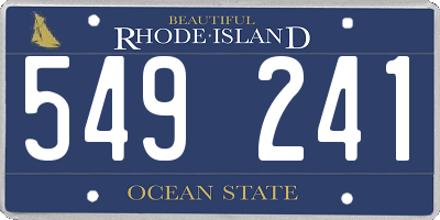 RI license plate 549241