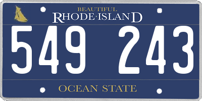 RI license plate 549243