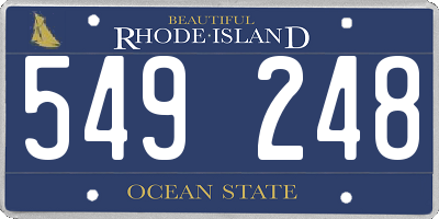 RI license plate 549248