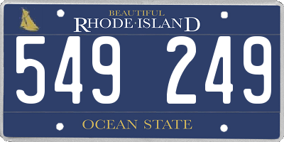 RI license plate 549249