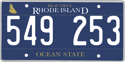 RI license plate 549253