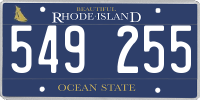 RI license plate 549255