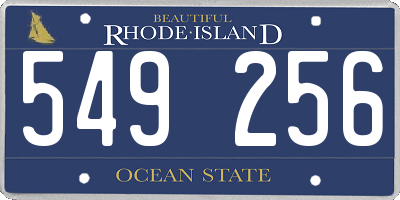 RI license plate 549256