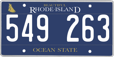 RI license plate 549263